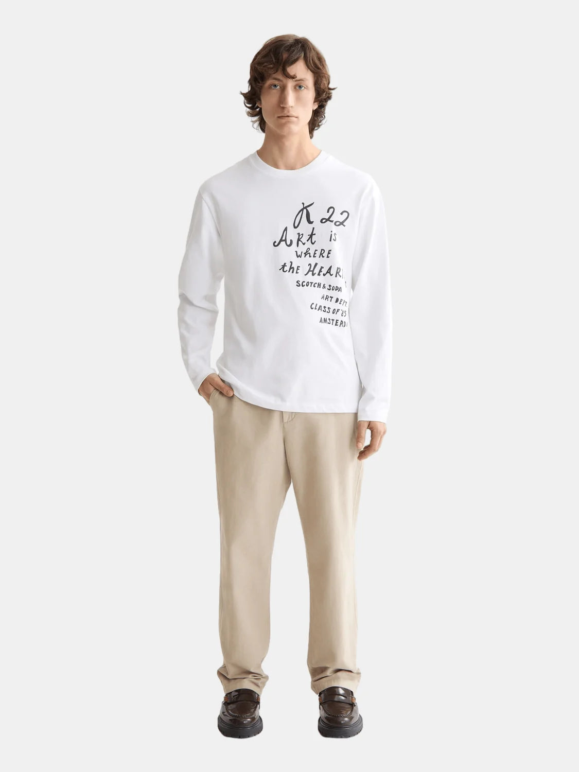 Relaxed-fit long-sleeved artwork t-shirt - Scotch & Soda