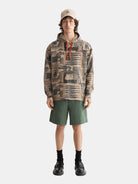 Loose-fit overdyed all-over printed hoodie - Scotch & Soda