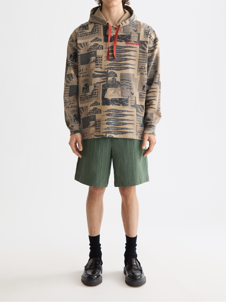 overdyed printed hoodie