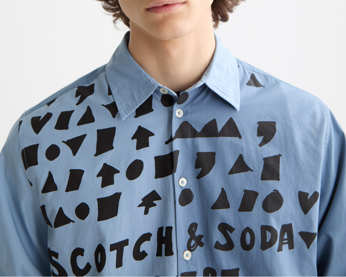 letters poplin shirt