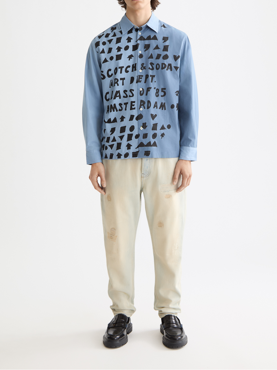 letters poplin shirt
