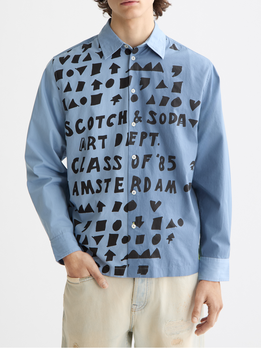 letters poplin shirt