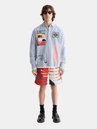 Graphic patchwork striped oxford shirt - Scotch & Soda