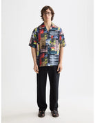 Relaxed Tencel Shirt full model shot showing overall fit by Scotch & Soda