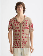 Jacquard Knitted Shirt close-up on model showing fit and detail by Scotch & Soda