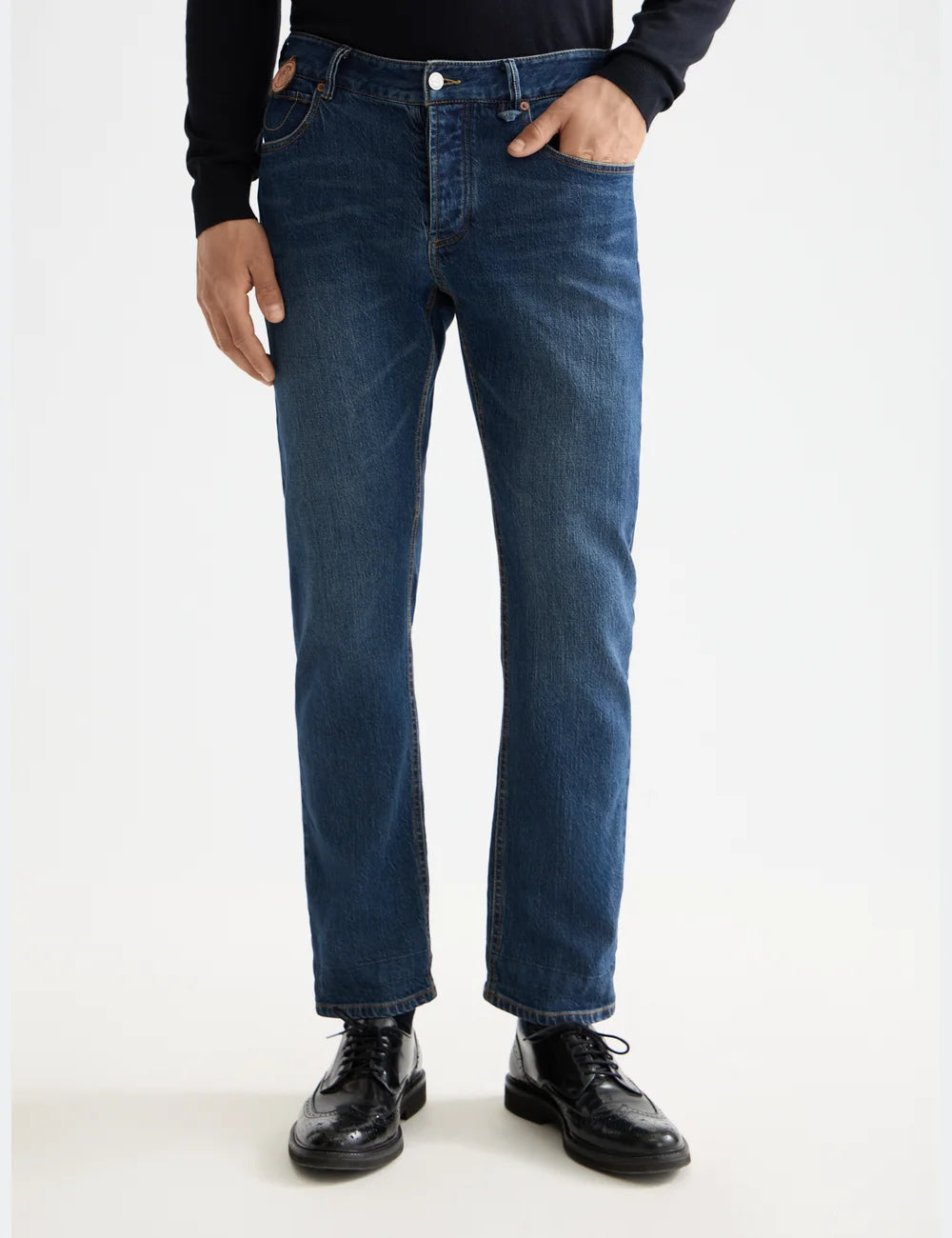 Celebration Jeans close-up on model showing fit and detail by Scotch & Soda