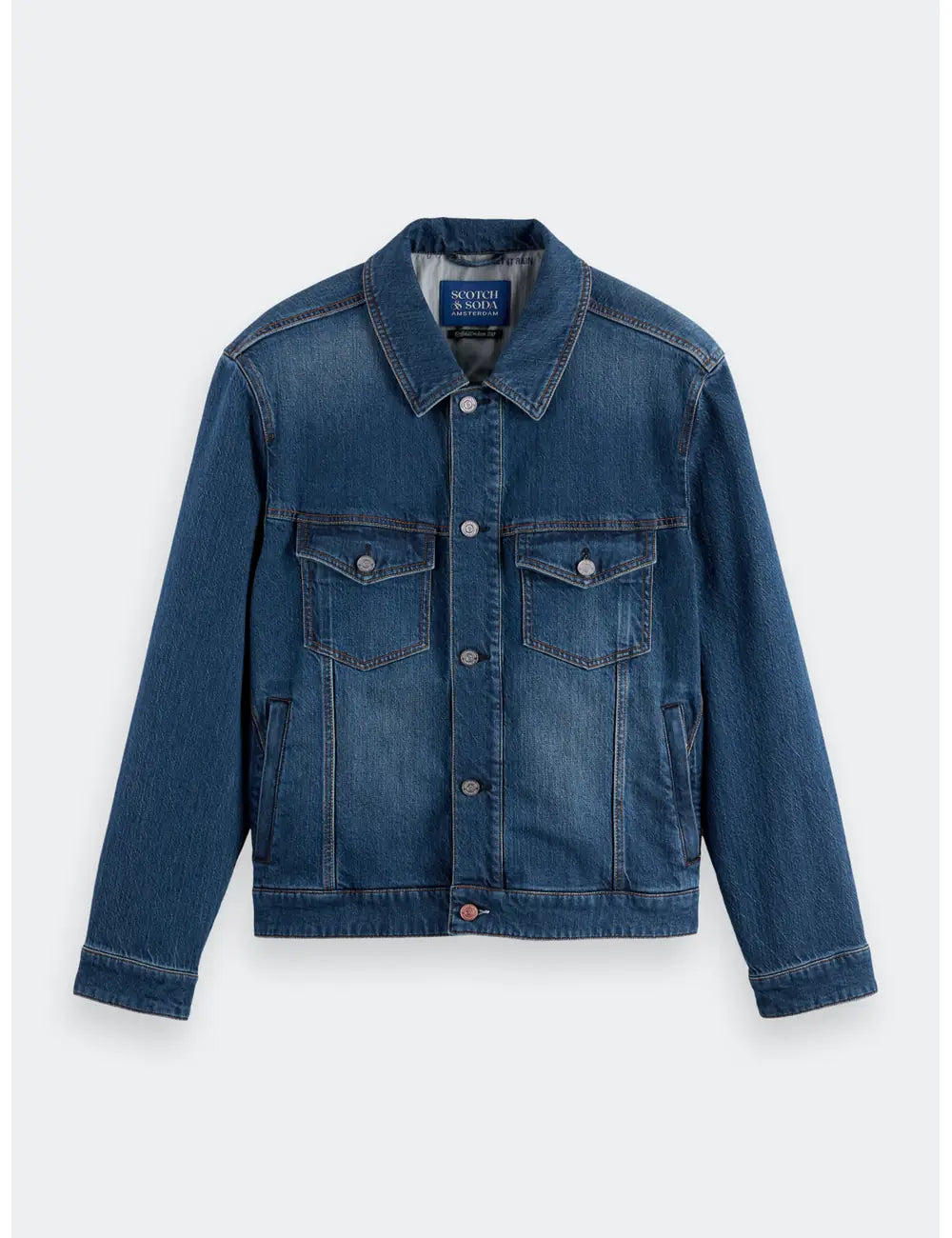Denim Trucker Jacket flat lay front view by Scotch & Soda