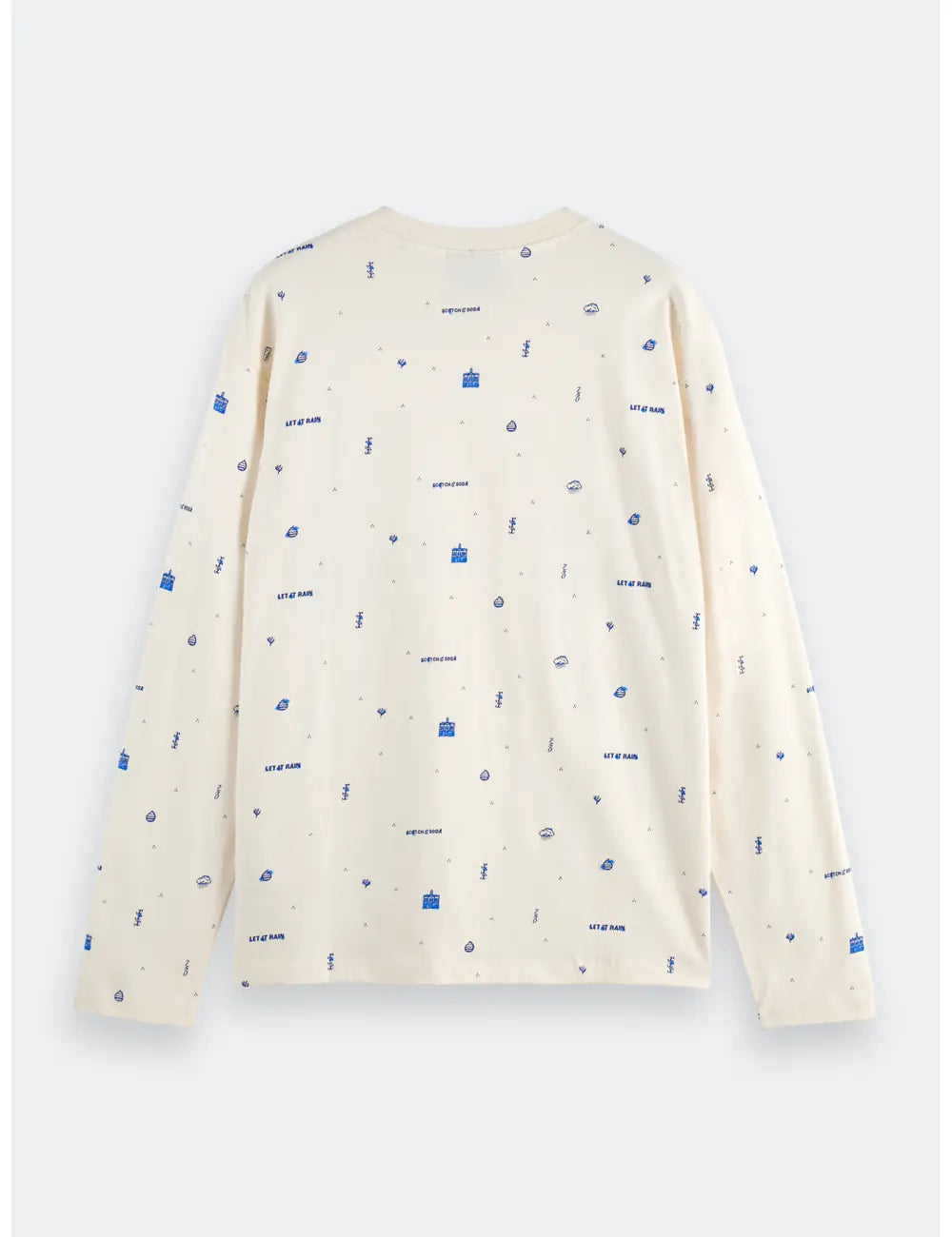 Celebration Printed Tee flat lay back view by Scotch & Soda