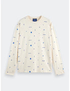 Celebration Printed Tee flat lay front view by Scotch & Soda