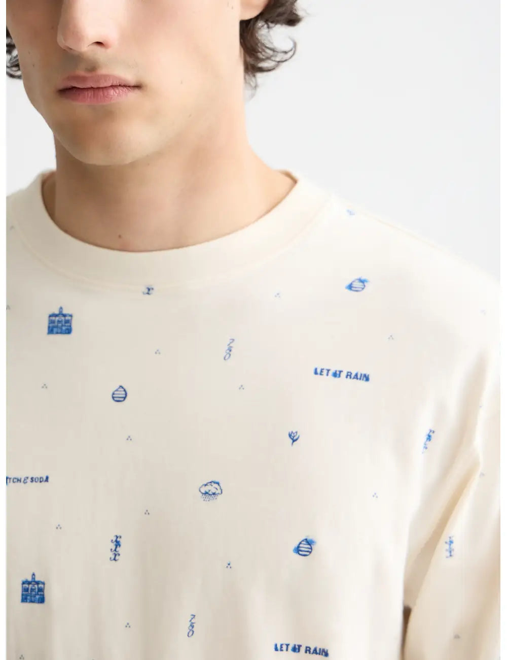 Celebration Printed Tee detail view by Scotch & Soda