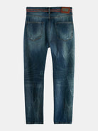 Dean Loose Tapered Jeans—Green Touch back view showing fit and finish by Scotch & Soda