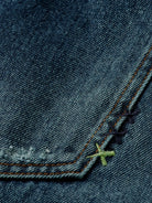 Dean Loose Tapered Jeans—Green Touch detail shot of fabric and craftsmanship by Scotch & Soda
