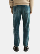 Dean Loose Tapered Jeans—Green Touch back view showing fit and finish by Scotch & Soda