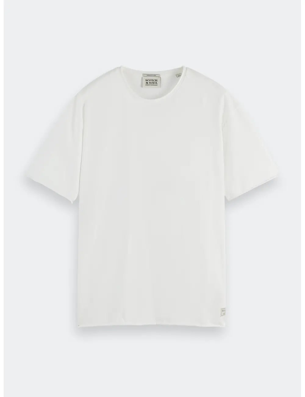 Raw Edge T Shirt flat lay front view by Scotch & Soda