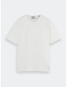 Raw Edge T Shirt flat lay front view by Scotch & Soda