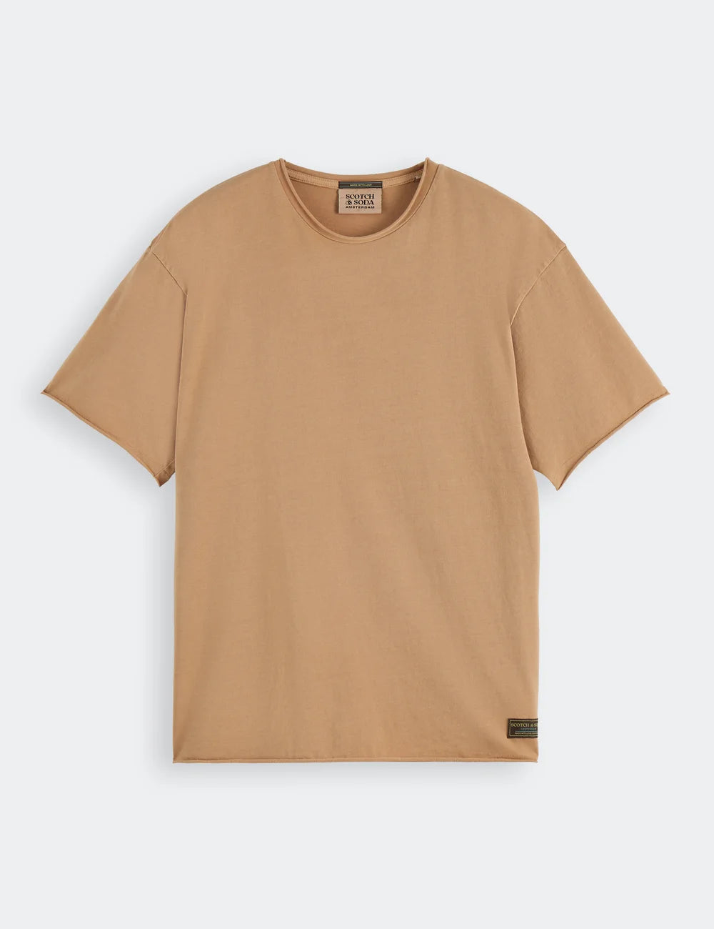 Raw Edge T Shirt flat lay front view by Scotch & Soda