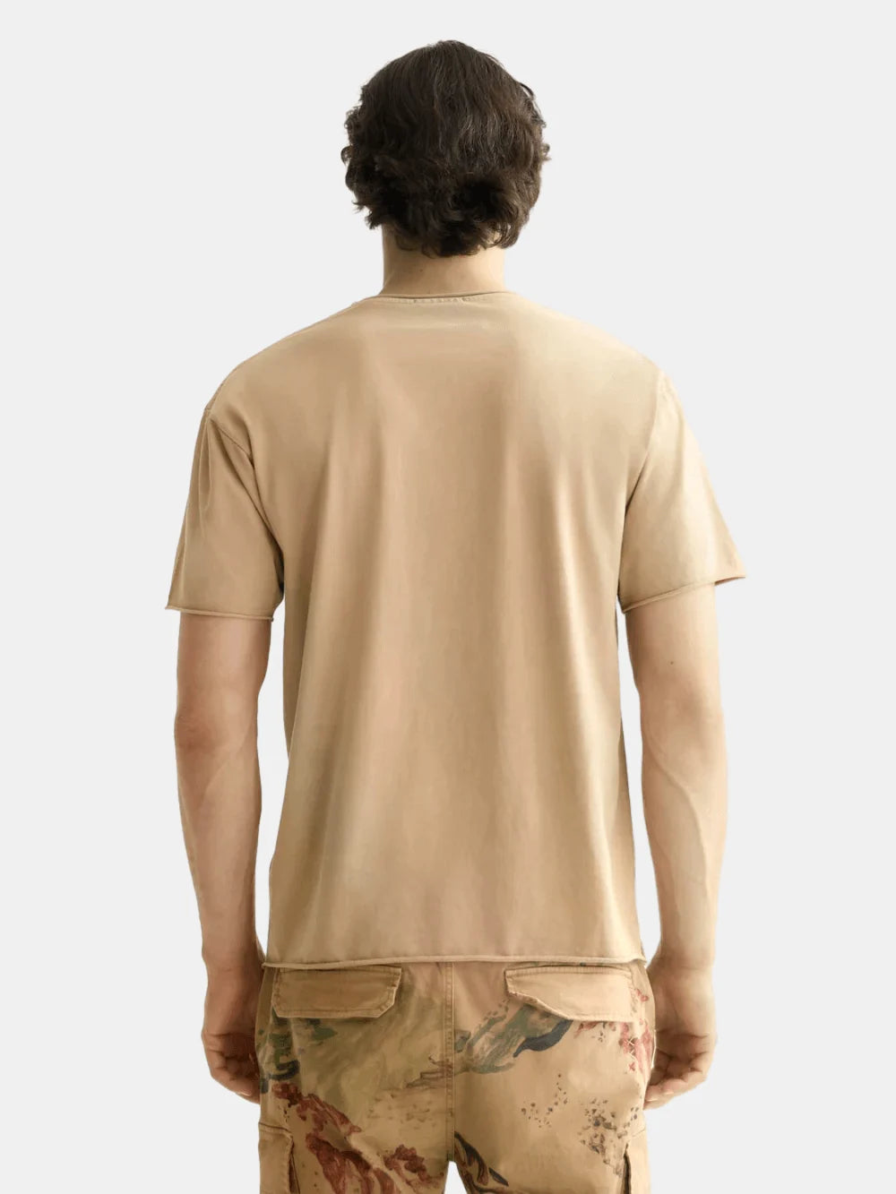 raw-edge-t-shirt-1 back view by Scotch & Soda