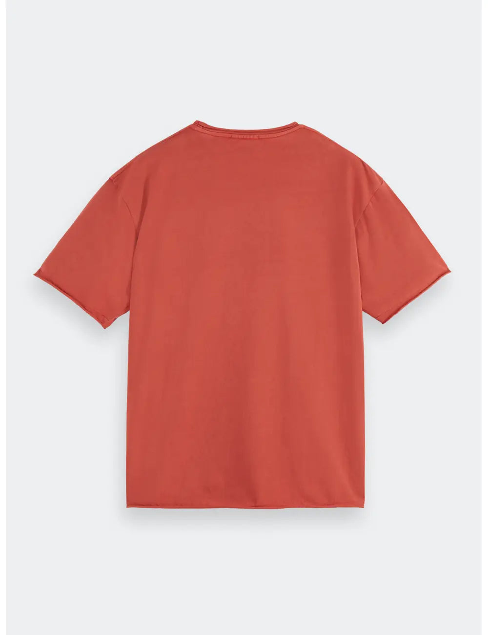 Raw Edge T Shirt flat lay back view by Scotch & Soda