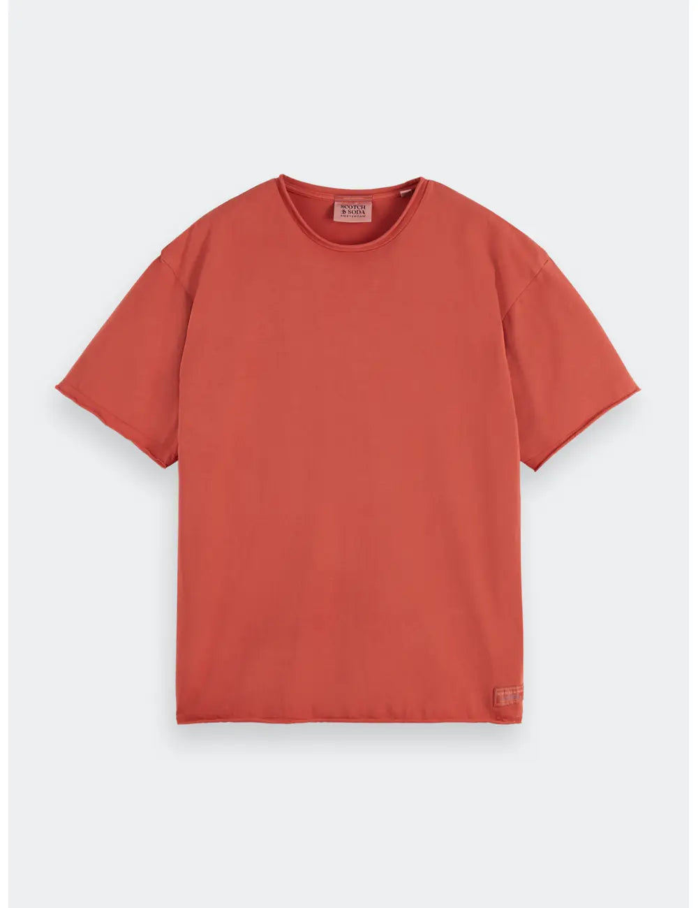 Raw Edge T Shirt flat lay front view by Scotch & Soda