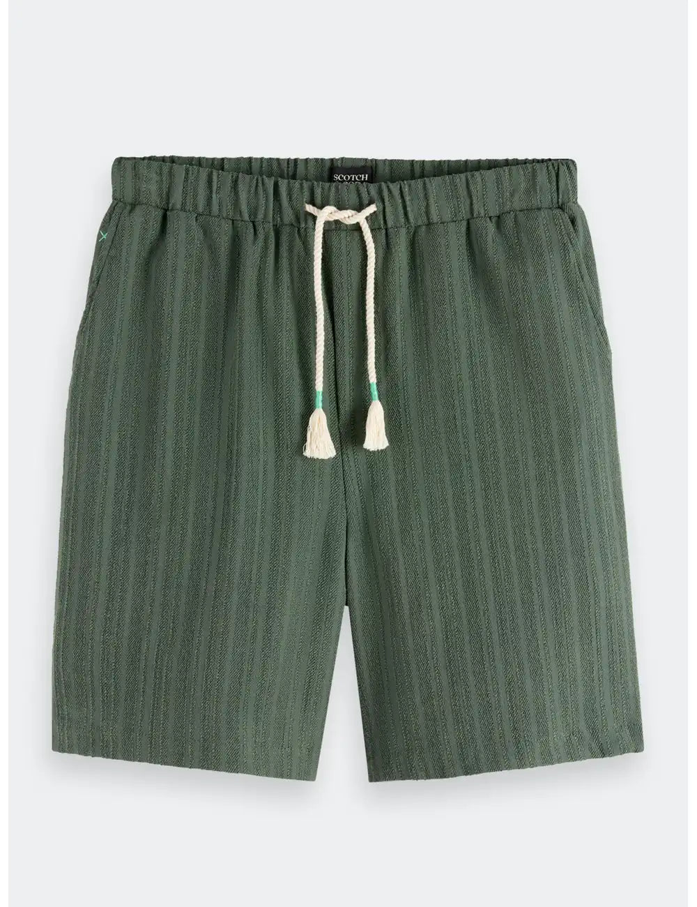 Tonal Striped Shorts flat lay front view by Scotch & Soda
