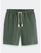 Tonal Striped Shorts flat lay front view by Scotch & Soda