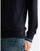 Knitted Long Sleeve Polo detail view by Scotch & Soda