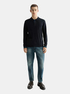 Ecovero Blend Knitted Long Sleeve Polo - Scotch & Soda