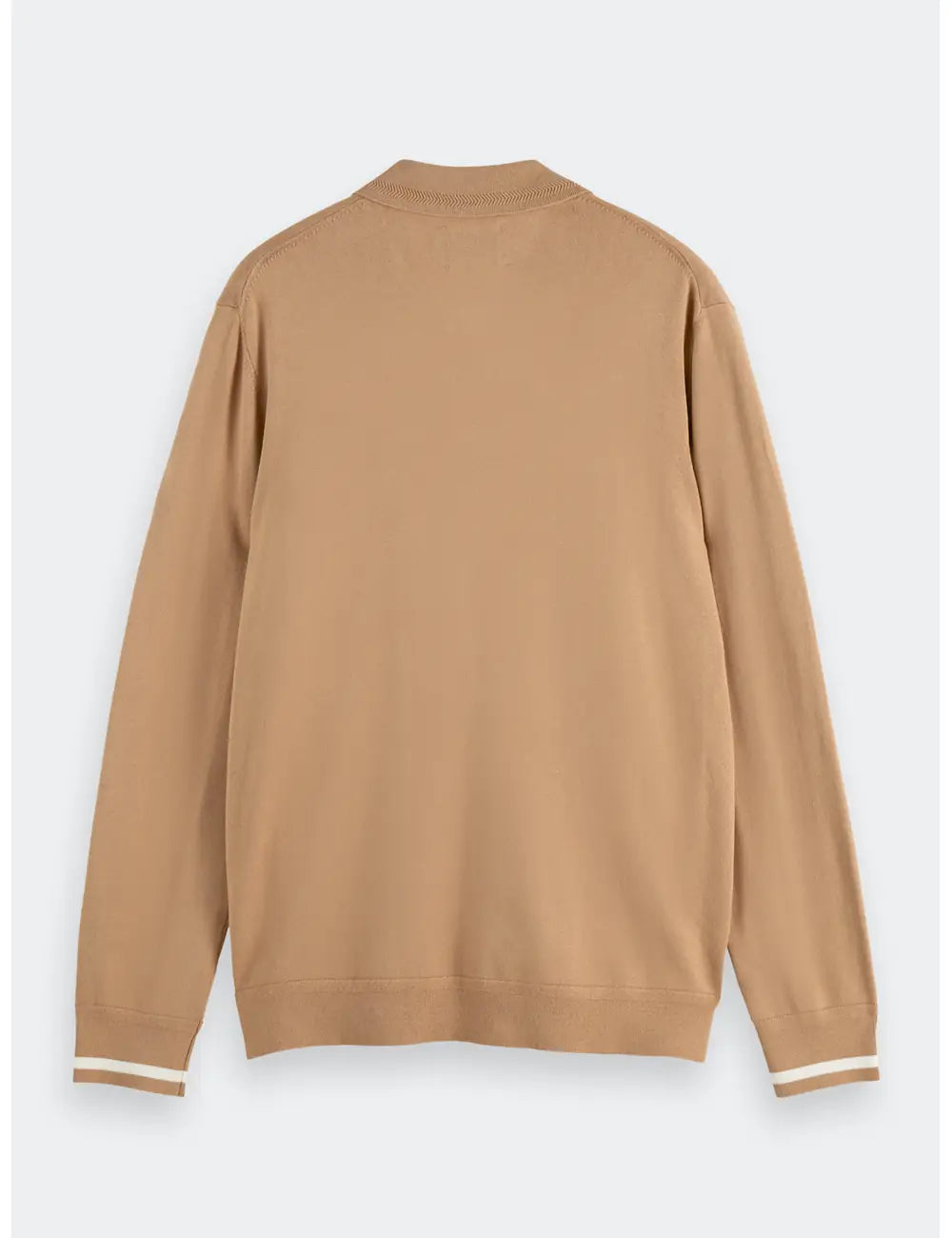 Knitted Long Sleeve Polo detail view by Scotch & Soda