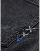 Core The Zee Straight Jeans — City Black detail shot of fabric and craftsmanship by Scotch & Soda