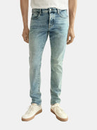 ralston-organic-cotton-aqua-blue front view by Scotch & Soda