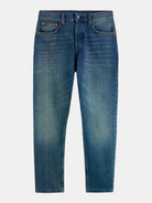 Core Dean Loose Tapered Jean — Blue Nights (Navy) front view showing fit and finish by Scotch & Soda