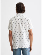 Printed Shirt White detail shot showing fabric and craftsmanship by Scotch & Soda