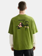 loose-fit-front-and-back-artwork-t-shirt back view by Scotch & Soda