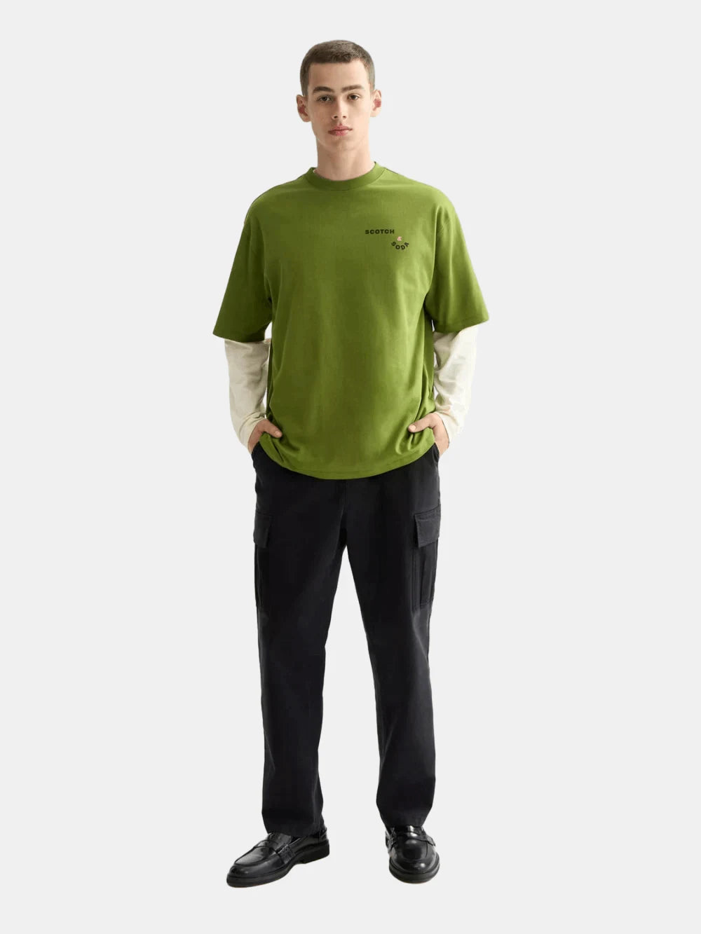 Loose Fit Front And Back Artwork T-Shirt - Scotch & Soda