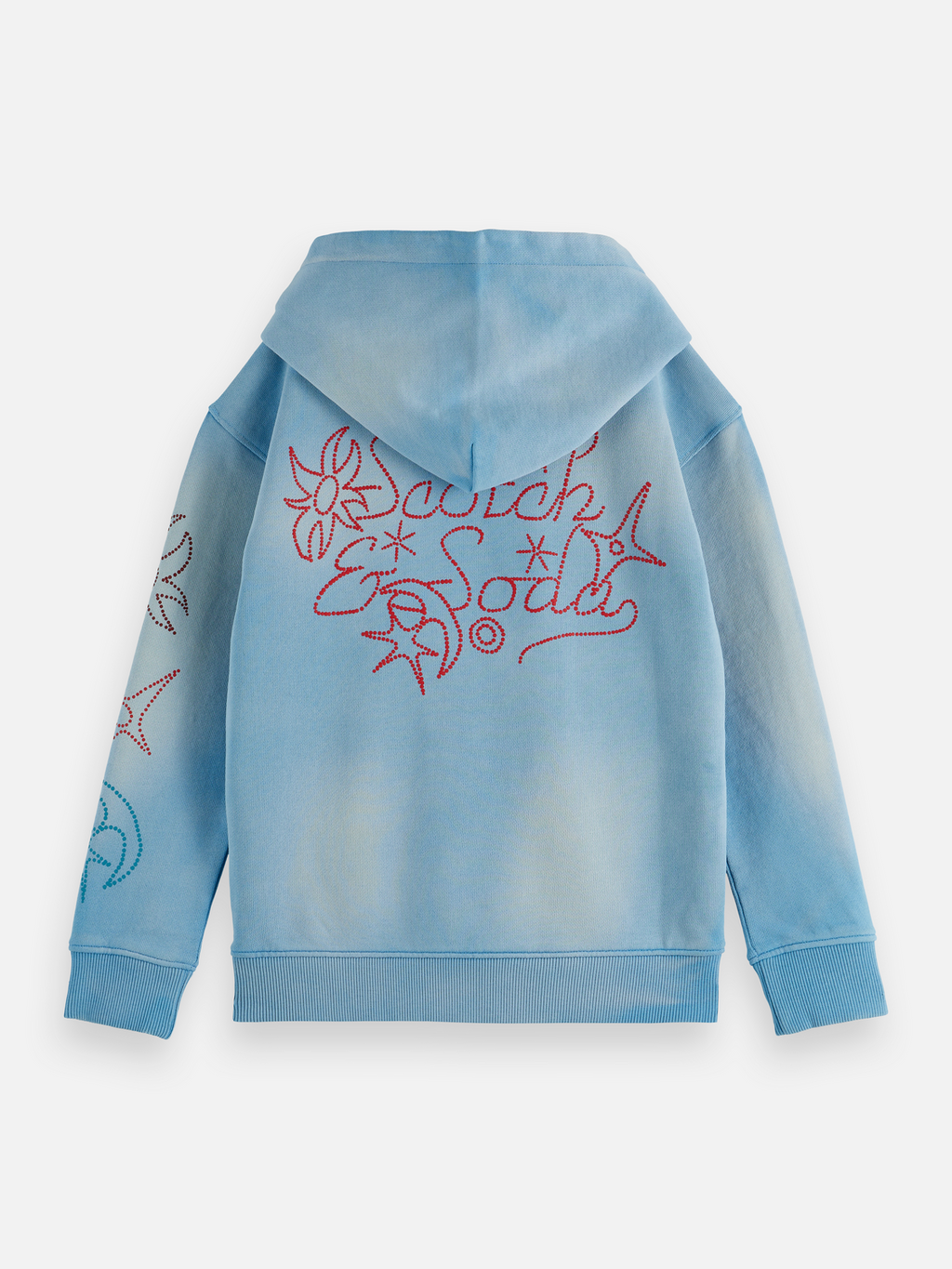 Boys Artwork relaxed washed hoodie