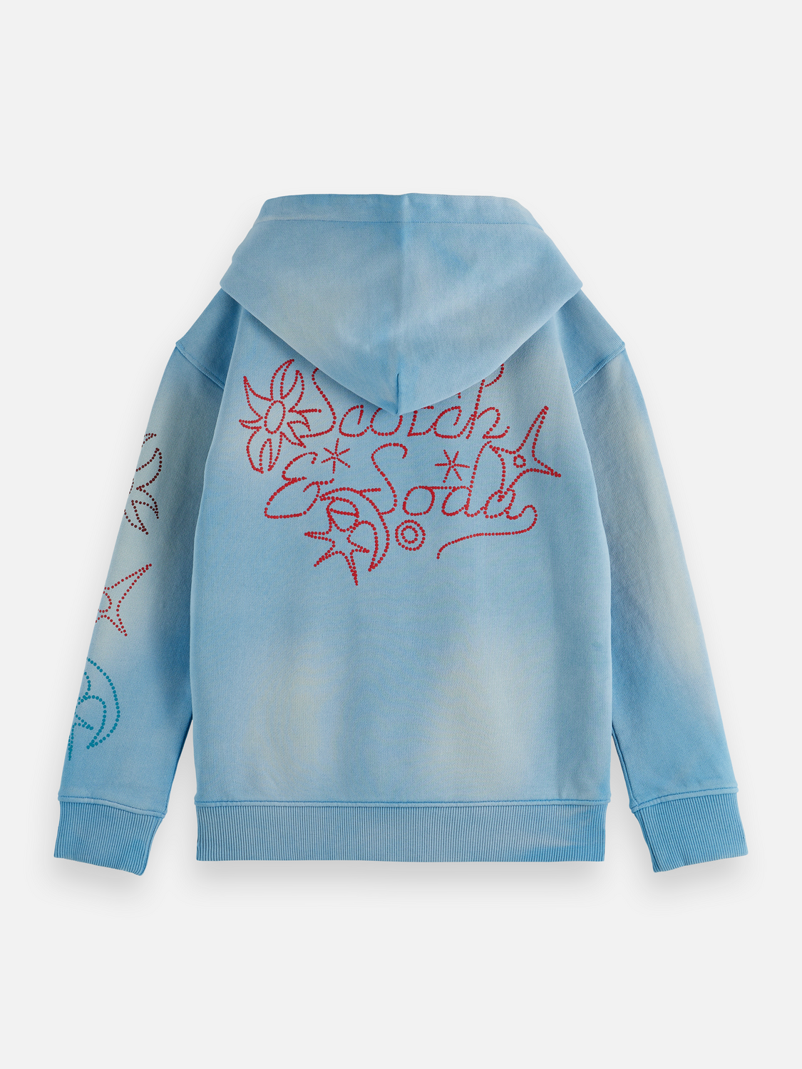 Boys Artwork relaxed washed hoodie