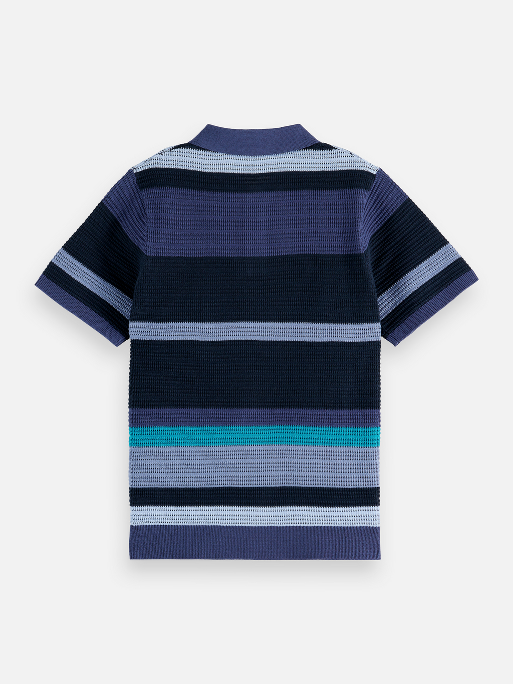Boys Structured knitted striped polo