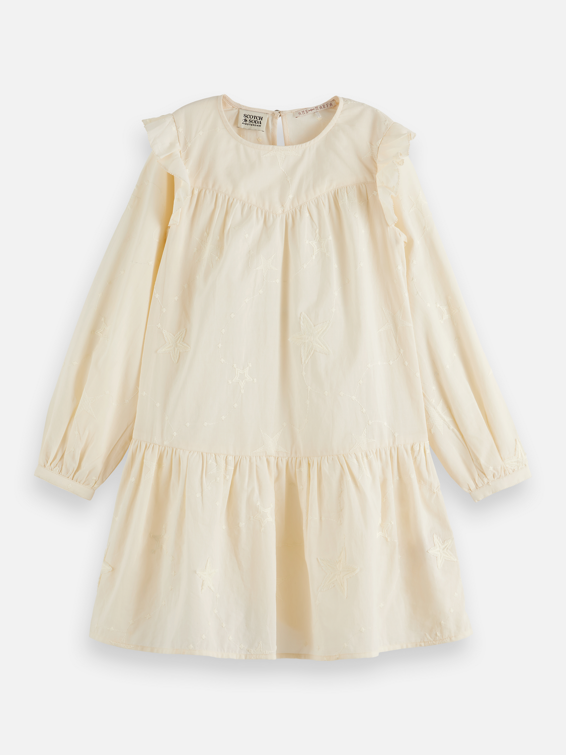 Girls embroidered long-sleeve dress
