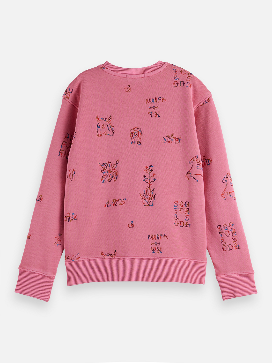 Girls embroidered relaxed sweatshirt