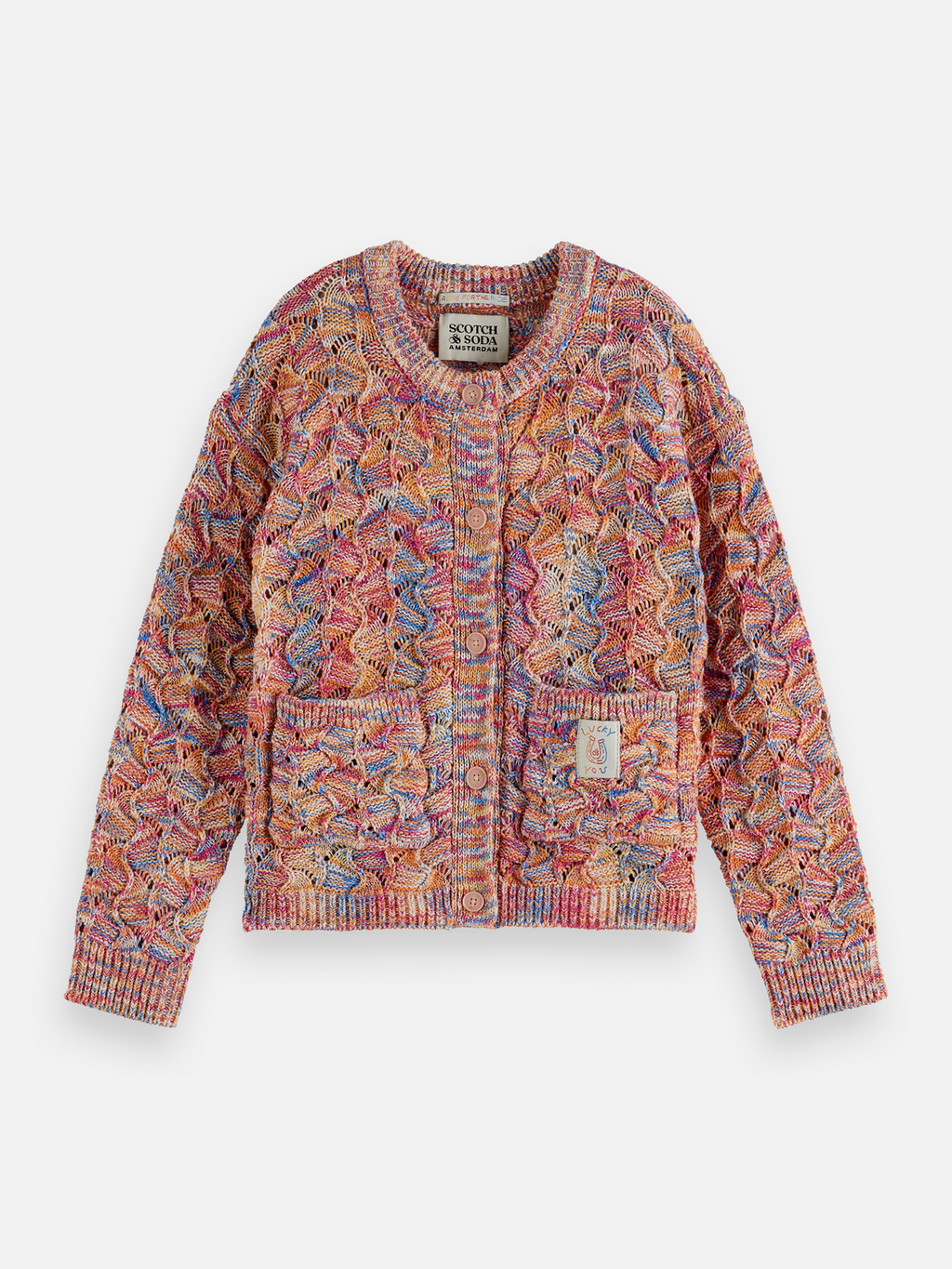 Girls oversized knit cardigan