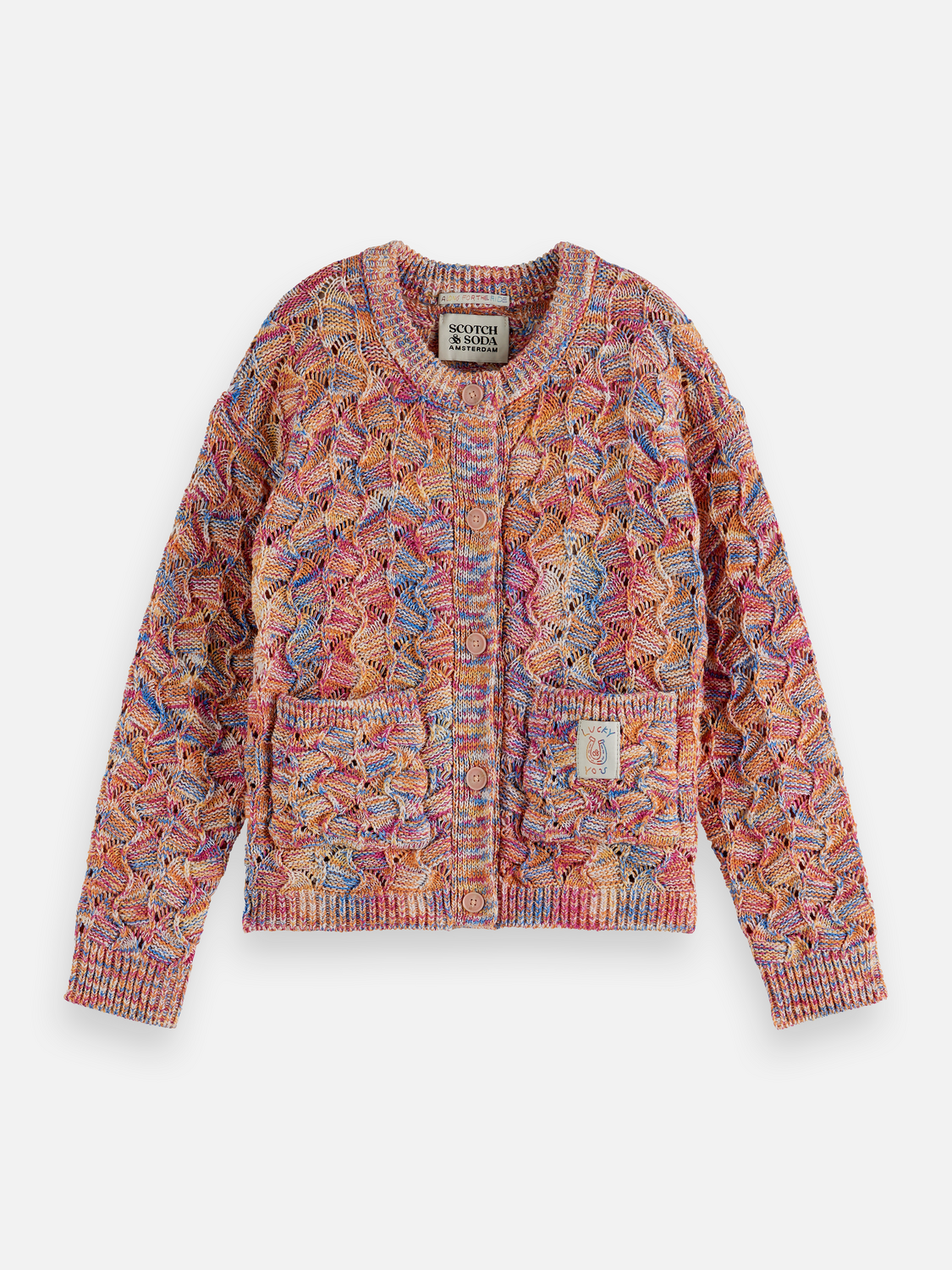 Girls oversized knit cardigan