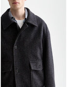 Textured Wool Jacket detail shot of fabric and craftsmanship by Scotch & Soda