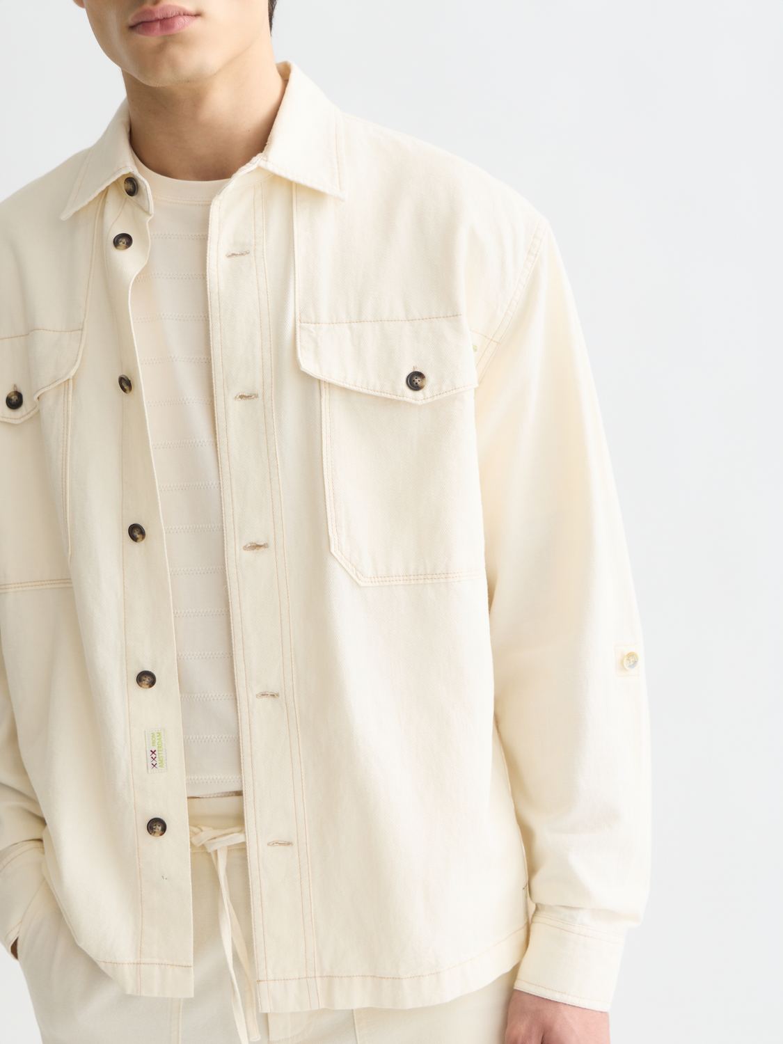 Cotton-linen overshirt