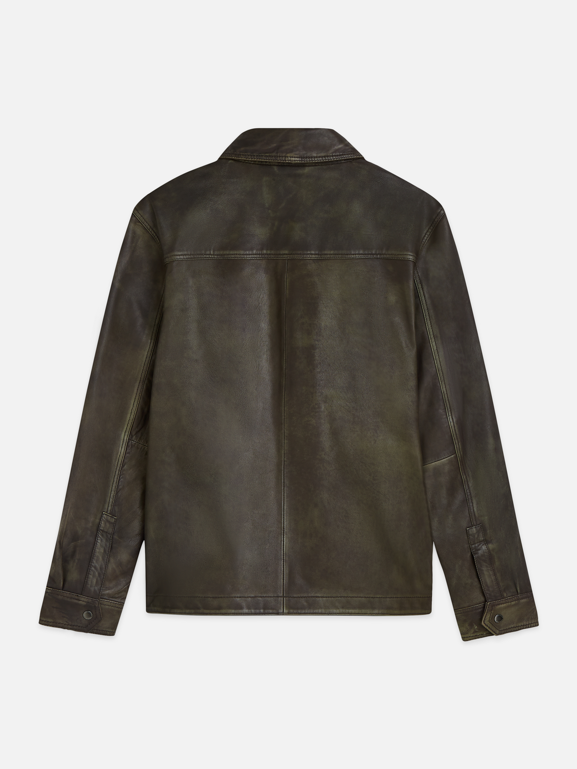 Brushed leather jacket