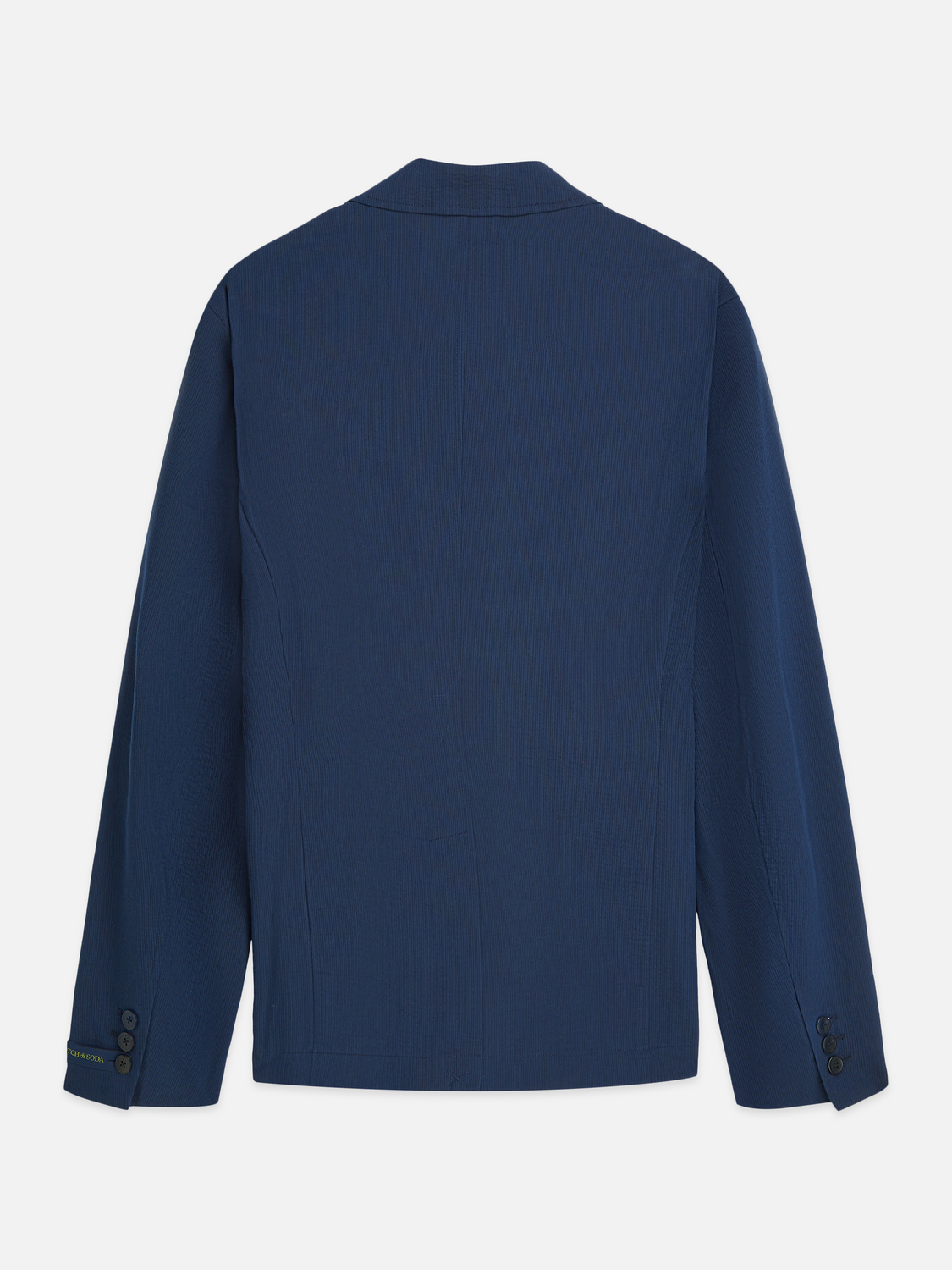 Unconstructed cotton-blend seersucker blazer