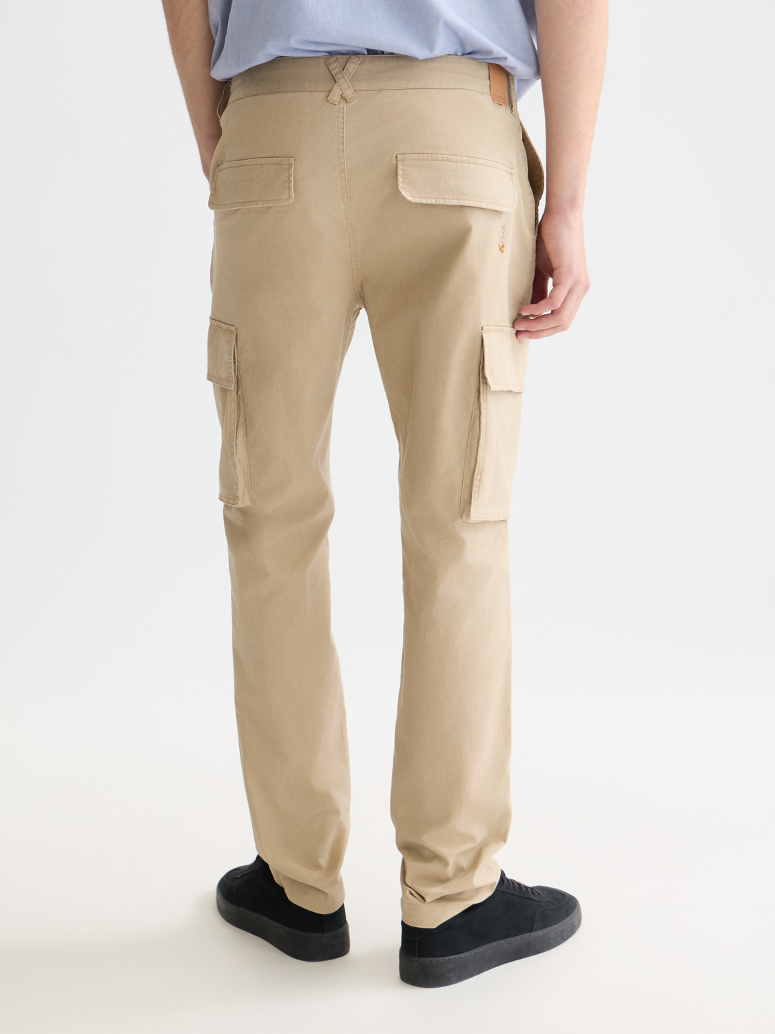 Stuart washed cotton-blend slim cargo