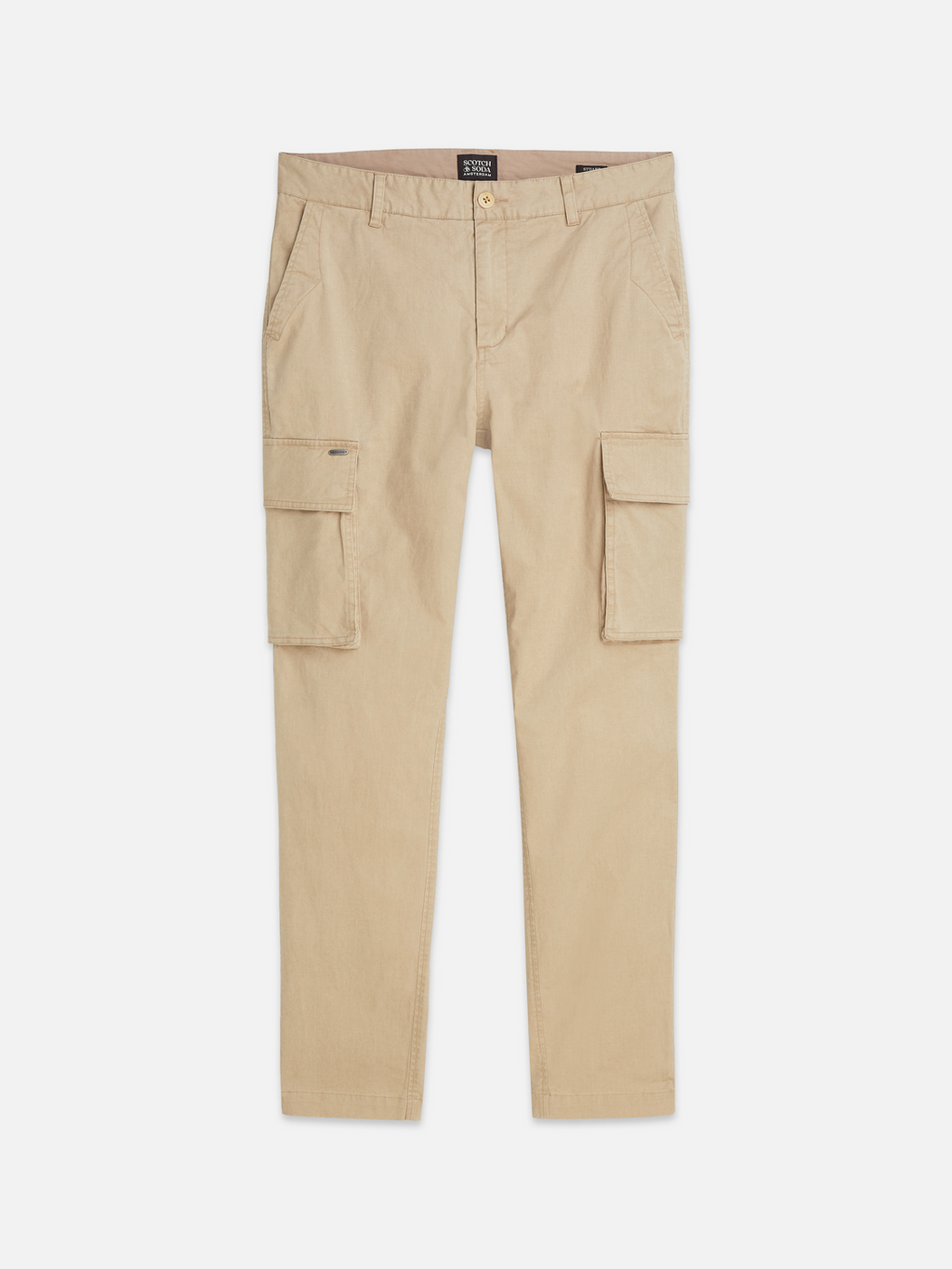 Stuart washed cotton-blend slim cargo