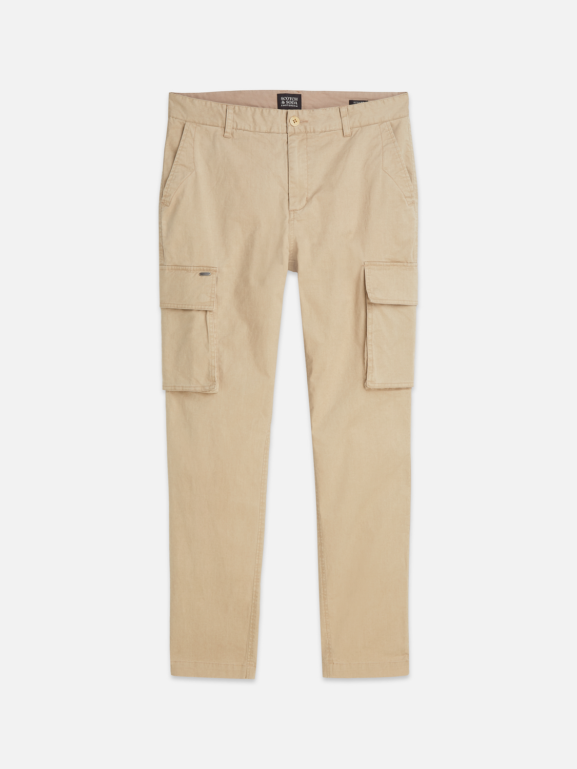 Stuart washed cotton-blend slim cargo