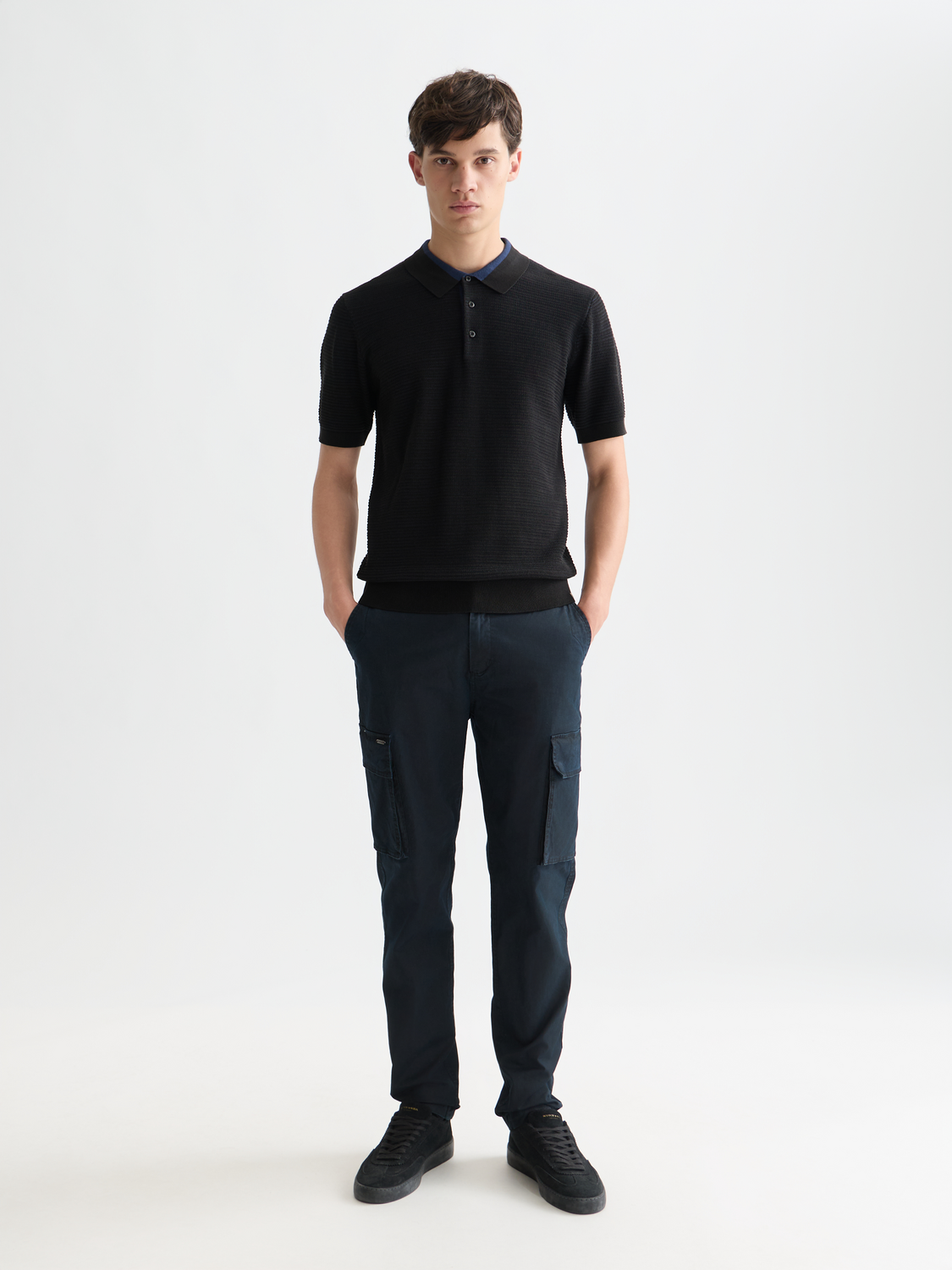 Stuart washed cotton-blend slim cargo