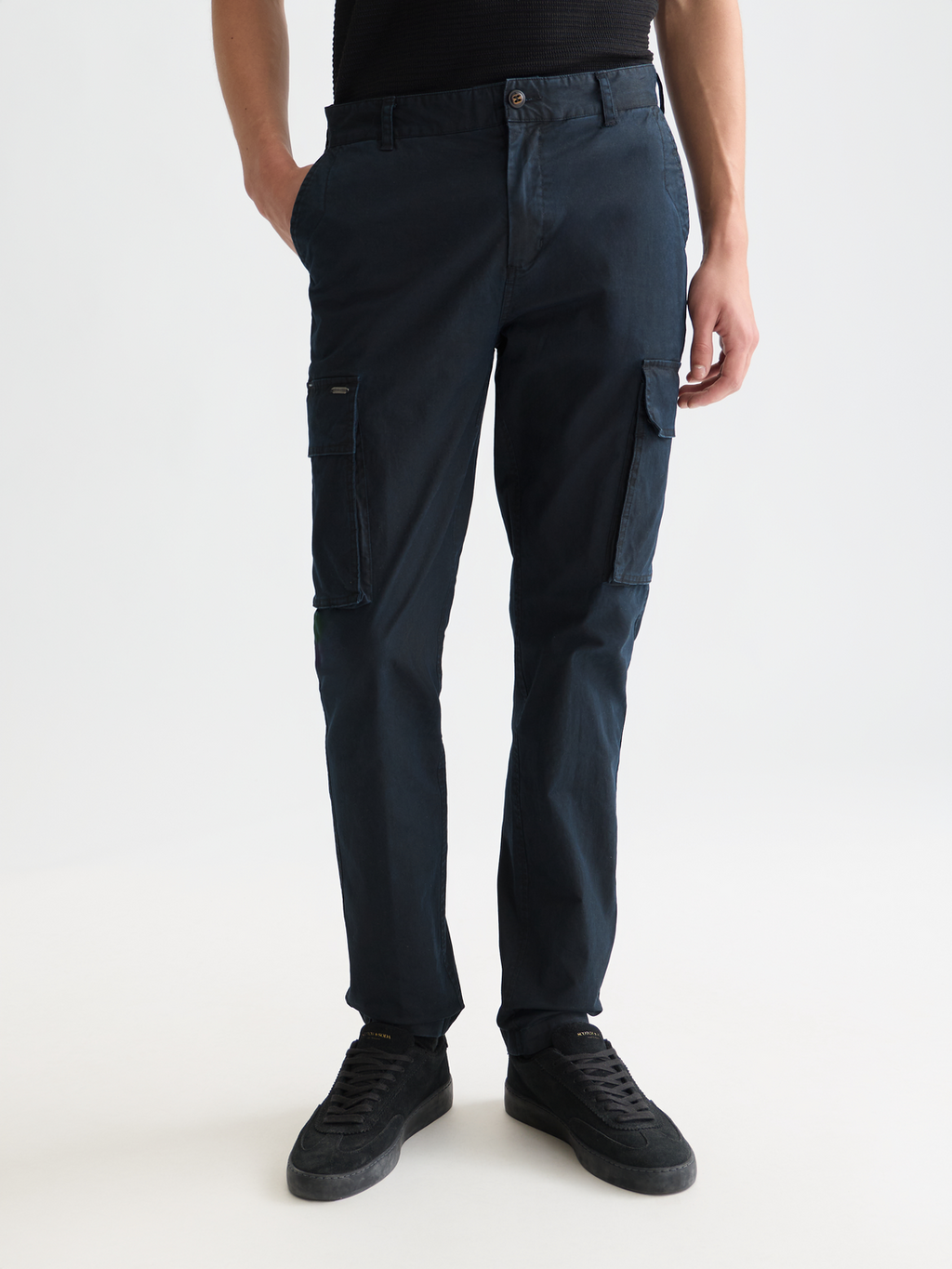 Stuart washed cotton-blend slim cargo